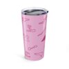 Pink 20oz Racing Tumbler – Insulated Stainless Steel Travel Coffee Cup for Racing Fans Mugs-Cups