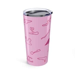 Pink 20oz Racing Tumbler – Insulated Stainless Steel Travel Coffee Cup for Racing Fans Mugs-Cups