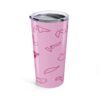 Pink 20oz Racing Tumbler – Insulated Stainless Steel Travel Coffee Cup for Racing Fans Mugs-Cups