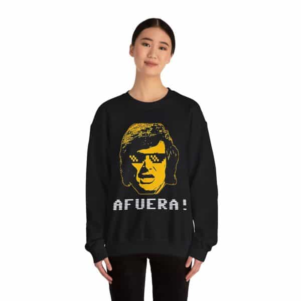 Javier Milei 'AFUERA!' Sweatshirt | Unisex Crewneck | Pro-Liberty Milei Apparel - Image 4